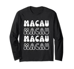 Macau China – Groovy City Vacation Souvenir Langarmshirt von Retro Favorite World Travel City Apparel Gifts