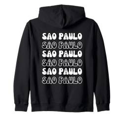 Sao Paulo Brasilien – Groovy City Vacation Souvenir Kapuzenjacke von Retro Favorite World Travel City Apparel Gifts