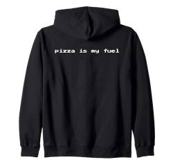 Pizza Is My Fuel - Lustiger minimalistischer Pixel-Videospiel-Liebhaber Kapuzenjacke von Retro Gaming Apparel Gifts