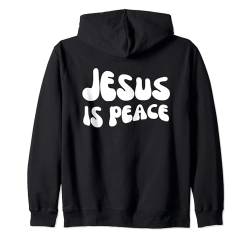 Jesus ist Frieden - Groovy Christian Faith Religious Kapuzenjacke von Retro Groovy Jesus Apparel Gifts