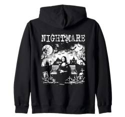 Mona-Lisa Nightmare - Lustiger gruseliger Mona-Lisa-Halloween-Liebhaber Kapuzenjacke von Retro Halloween Apparel Gifts