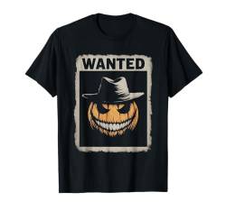 Wanted Jack O' Lantern - Gruseliger Kürbis Halloween T-Shirt von Retro Halloween Apparel Gifts