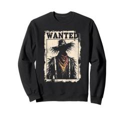 Wanted Scarecrow - Gruselige Vogelscheuche Monster Halloween Sweatshirt von Retro Halloween Apparel Gifts