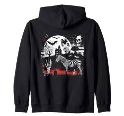 Zombie Zebra - Gruseliges Monster Halloween Liebhaber Kapuzenjacke von Retro Halloween Apparel Gifts