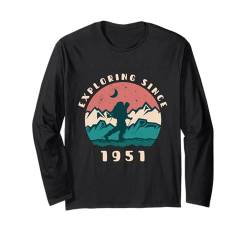 Seit 1951 auf Entdeckungsreise — Liebhaber von Vintage-Geburtstagswandern Langarmshirt von Retro Hiking Apparel Birthday Gifts