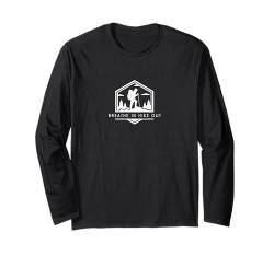 Breathe In Hike Out – Minimalistischer Wanderliebhaber Langarmshirt von Retro Hiking Apparel Gifts