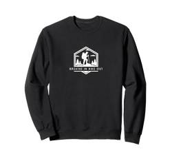 Breathe In Hike Out – Minimalistischer Wanderliebhaber Sweatshirt von Retro Hiking Apparel Gifts