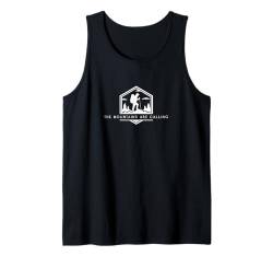 Die Berge rufen — minimalistischer Wanderliebhaber Tank Top von Retro Hiking Apparel Gifts