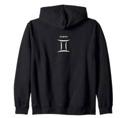 Gemini The Twins - Minimalistisches Sternzeichen Kapuzenjacke von Retro Horoscope Astrology Zodiac Apparel Gifts