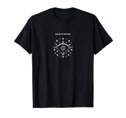 Schütze der Bogenschütze - Minimalistische Sternzeichen-Grafik T-Shirt von Retro Horoscope Astrology Zodiac Apparel Gifts