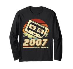 Jahrgang 2007 Retro Geburtstagsshirt zum 18. Geburtstag Langarmshirt von Retro Jahrgang Geburtstag Geschenk Lustig Kassette