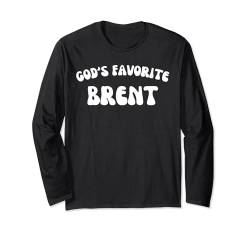 God's Favorite Brent – lustig, christlich, religiös Langarmshirt von Retro Personalized Christian Apparel Gifts