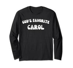 God's Favorite Carol – lustig, christlich, religiös Langarmshirt von Retro Personalized Christian Apparel Gifts