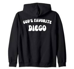 God's Favorite Diego – lustig, christlich, religiös Kapuzenjacke von Retro Personalized Christian Apparel Gifts