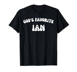 God's Favorite Ian – lustig, christlich, religiös T-Shirt von Retro Personalized Christian Apparel Gifts