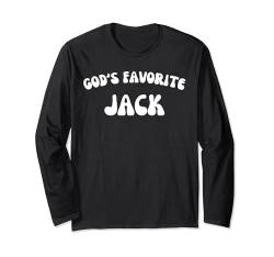 God's Favorite Jack – lustig, christlich, religiös Langarmshirt von Retro Personalized Christian Apparel Gifts