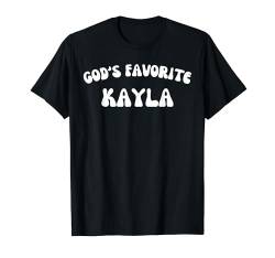 God's Favorite Kayla – lustig, christlich, religiös T-Shirt von Retro Personalized Christian Apparel Gifts