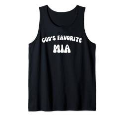 God's Favorite Mia – lustig, christlich, religiös Tank Top von Retro Personalized Christian Apparel Gifts