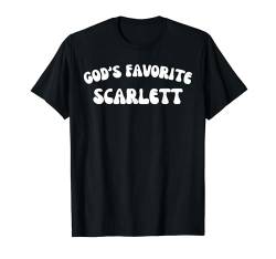 God's Favorite Scarlett – lustig, christlich, religiös T-Shirt von Retro Personalized Christian Apparel Gifts