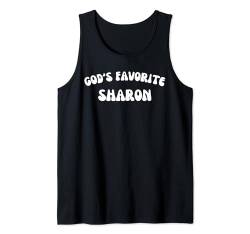 God's Favorite Sharon – lustig, christlich, religiös Tank Top von Retro Personalized Christian Apparel Gifts