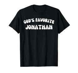 Gottes Lieblings-Jonathan - Lustiger christlicher Ordensmann T-Shirt von Retro Personalized Christian Apparel Gifts