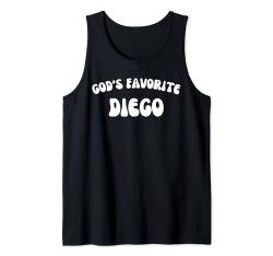 Herren God's Favorite Diego – lustig, christlich, religiös Tank Top von Retro Personalized Christian Apparel Gifts