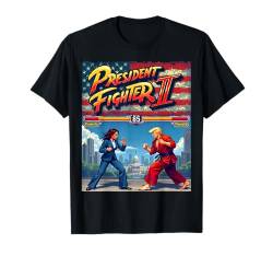 Retro Politik Duell Kamala gegen Donald, 90er Arcade Stil T-Shirt von Retro Politik Duell Kamala gegen Donald