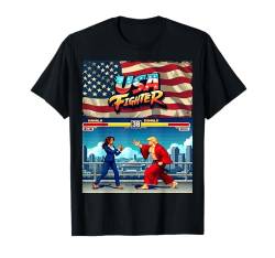 Retro Politik Duell Kamala gegen Donald, 90er Arcade Stil T-Shirt von Retro Politik Duell Kamala gegen Donald