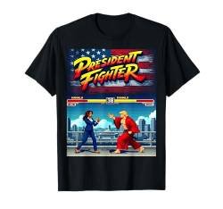 Retro Politik Duell Kamala gegen Donald, 90er Arcade Stil T-Shirt von Retro Politik Duell Kamala gegen Donald