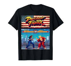 Retro Politik Duell Kamala gegen Donald, 90er Arcade Stil T-Shirt von Retro Politik Duell Kamala gegen Donald