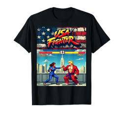 Retro Politik Duell Kamala gegen Donald, 90er Arcade Stil T-Shirt von Retro Politik Duell Kamala gegen Donald