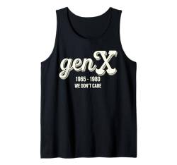 Gen X 1965-1980 We Don't Care Funny Generation X Vintage Tank Top von Retro Rebel Apparel Humor Gen X Women Men Gifts