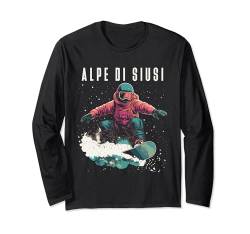 Alpe Di Siusi Italien Retro Snowboarder Vintage Snowboarder Langarmshirt von Retro Snowboarding Tees & Ski Outfits