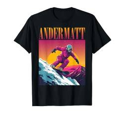 Andermatt Schweiz Retro-Snowboard T-Shirt von Retro Snowboarding Tees & Ski Outfits