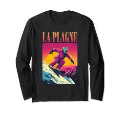 La Plagne France Retro-Snowboard Langarmshirt von Retro Snowboarding Tees & Ski Outfits