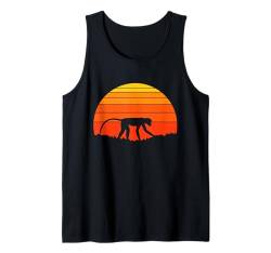 Affe Retro Sonnenuntergang Natur Tierwelt Tierliebhaber Tank Top von Retro Spirit Animal Apparel Gifts