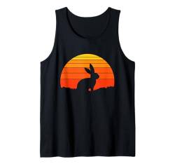 Kaninchen Retro Sonnenuntergang Natur Wildlife Bunny Tierliebhaber Tank Top von Retro Spirit Animal Apparel Gifts