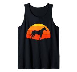 Pferd Retro Sonnenuntergang Natur Tierwelt Tierliebhaber Tank Top von Retro Spirit Animal Apparel Gifts