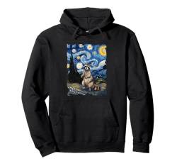 Waschbär Sternennacht - Lustiges Van Gogh Gemälde Waschbär Pullover Hoodie von Retro Starry Night Apparel Gifts