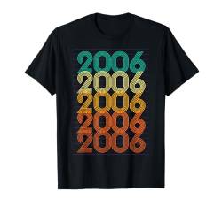 19.Geburtstag Zahl Junge Mädchen Retro Jahrgang 2006 T-Shirt von Retro Zahl Jahrgang Geschenke Geburtstag 2025