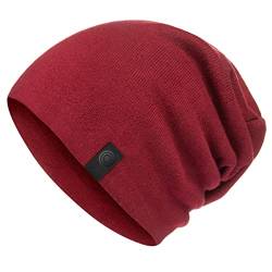 Revony Warm Slouchy Beanie Hat - Deliciously Soft Daily Beanie in Fine Knit Maroon One Size von Revony