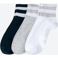 Herren-Kurzschaft-Sport-Socken mit Rippen-Design, 3er-Pack von Reward