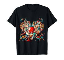 Lustiges Tomatina Battle Heart | La Tomatina Festival T-Shirt T-Shirt von Rhythms Colorful