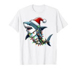 Hai Weihnachtsmannmütze Weihnachtsbeleuchtung Jungen Mädchen Kinder T-Shirt von Riding with Santa