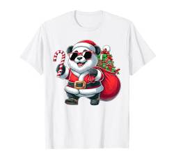 Santa Panda Sonnenbrille Zuckerstange Weihnachten Jungen Mädchen Kinder T-Shirt von Riding with Santa