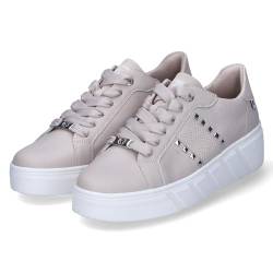 Rieker Damen Schnürschuhe/Low Sneaker Rosa Leder-Synthetik-Mix, Größe:40, Farbauswahl:beige von Rieker Evolution