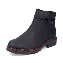 Rieker Damen Ankle Boots Z3566, Frauen Stiefeletten,uebergangsstiefel,flach,Stiefel,Bootee,Booties,halbstiefel,Kurzstiefel,schwarz (00),41 EU / 7.5 UK von Rieker