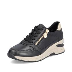 Rieker Damen Low-Top Sneaker N9301, Frauen Halbschuhe, lose Einlage,Sportschuhe,Freizeitschuhe,Turnschuhe,Laufschuhe,schwarz (00),38 EU / 5 UK von Rieker