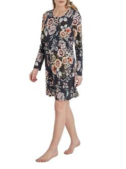 Ringella Bloomy Damen Nachthemd mit Blumendessin Midnight Blue 40 3551001,Midnight Blue, 40 von Ringella