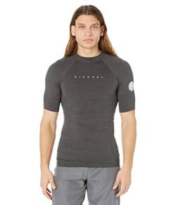 Rip Curl Dawn Patrol Performance S/S UV Tee, Black Marle 1, XL von Rip Curl